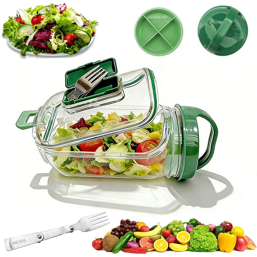 Meal Prep Jar - Portable Salad Container Jar with Fork