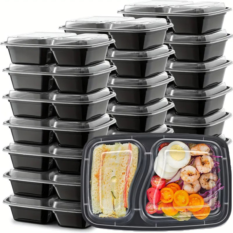 Meal Prep Tupperware - 10Sets Disposable Food Storage Boxes with