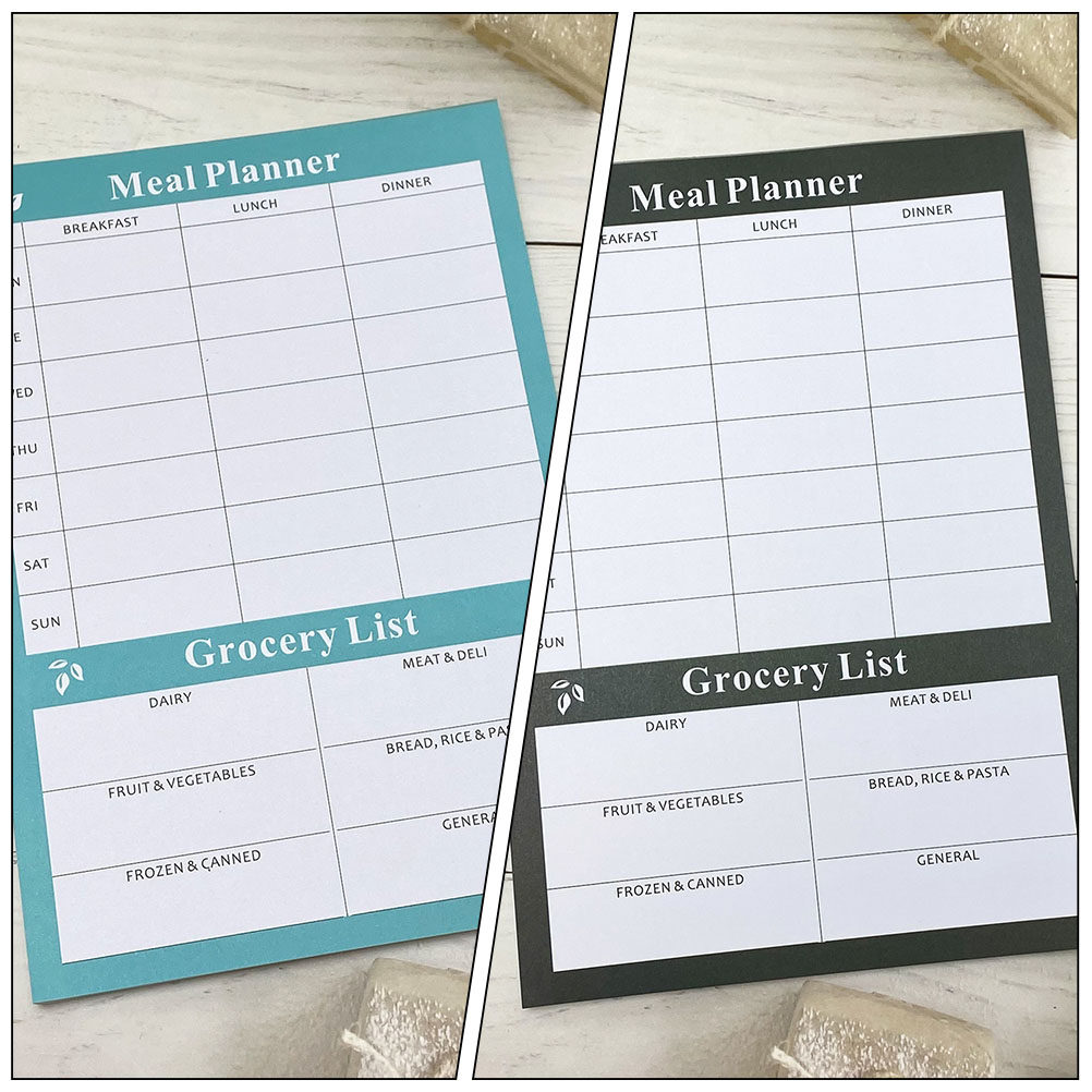 Meal Prep Grocery List - 2Pcs Dietary Planning Notebook Weekly Meal