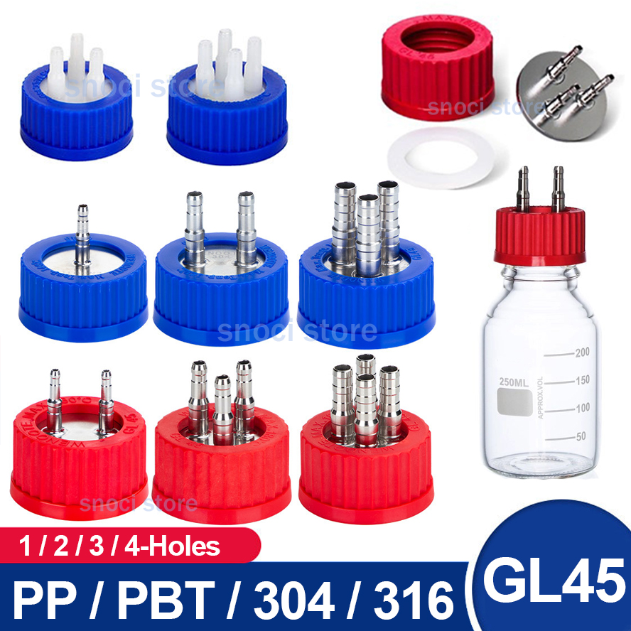 Meal Prep Jar - GL45 Fermentation Tank Reactor Feed Cap