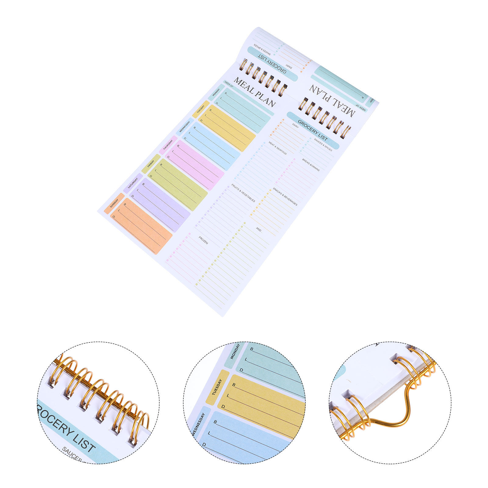 Meal Prep Grocery List - 52Sheets A5 Weekly Meal Planner Notebook