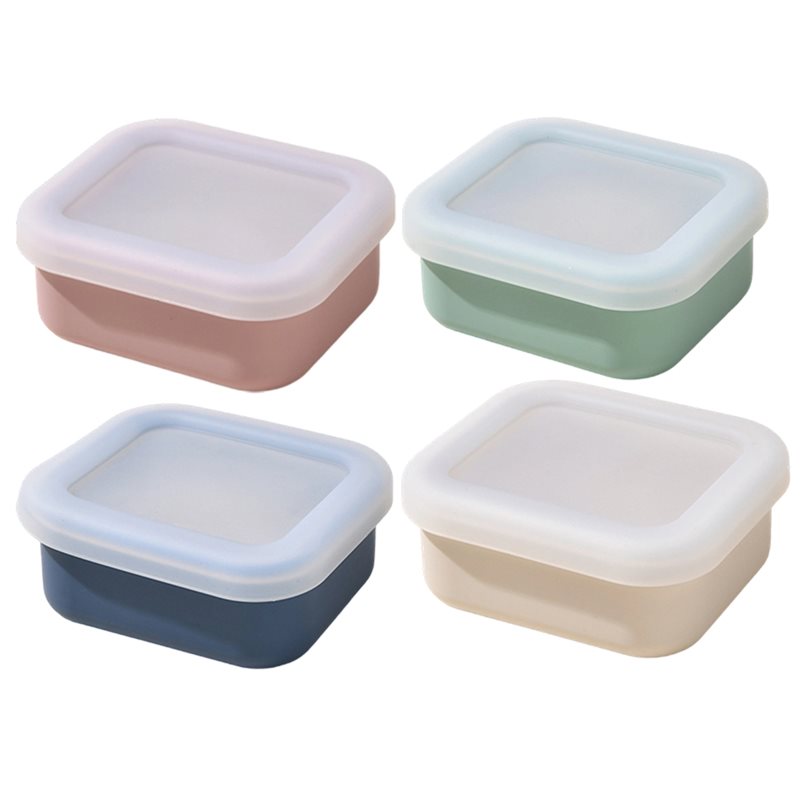 Meal Prep Container - AB33-4-Pack Silicone Freezer Molds With Lids
