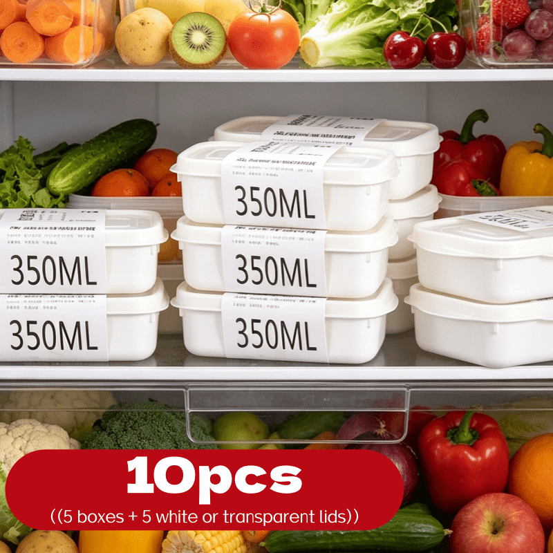 Meal Prep Tupperware - 10Pcs Reusable Stackable Food Storage Box