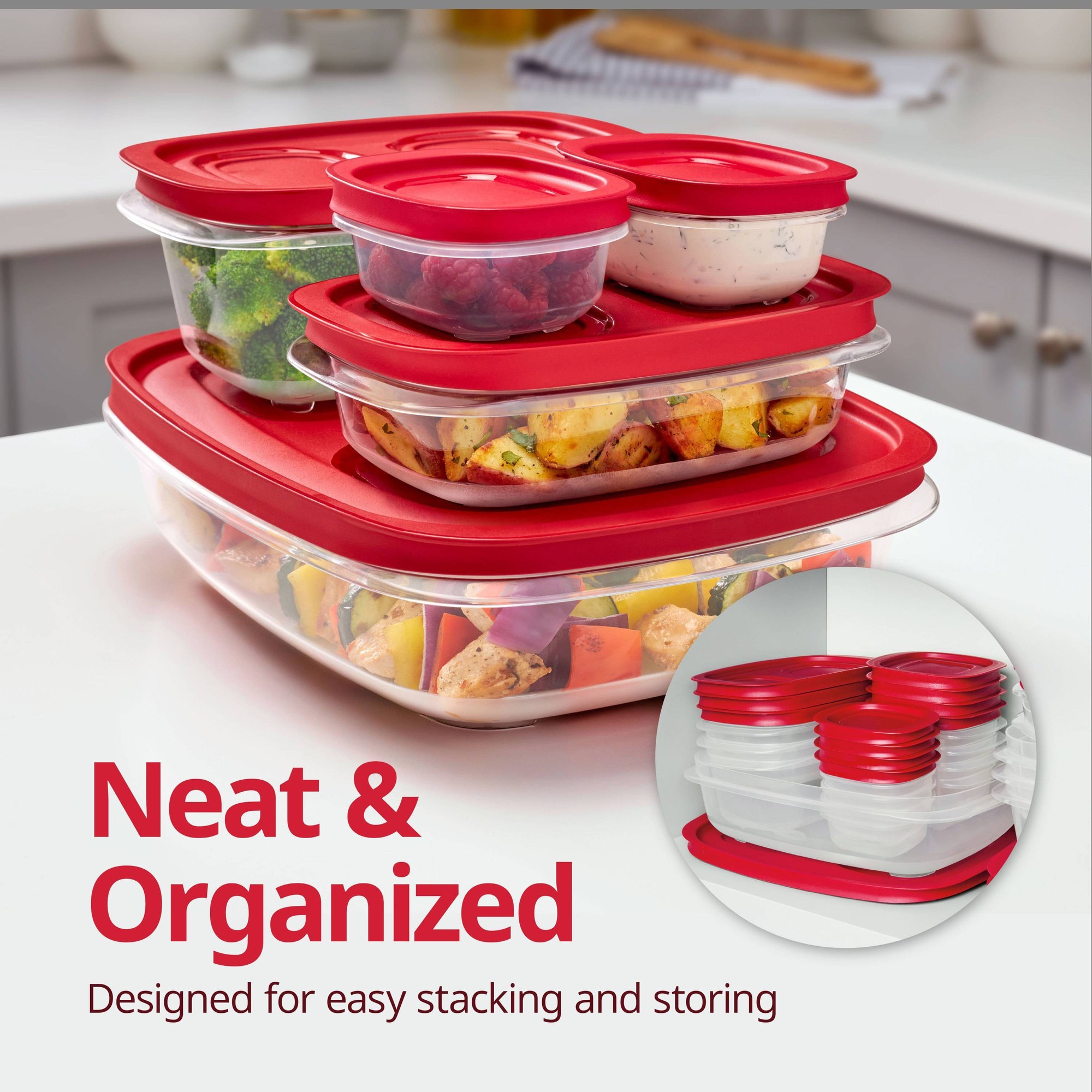 Red Rectangular Food Storage C - огляд і ціна Meal Prep Container