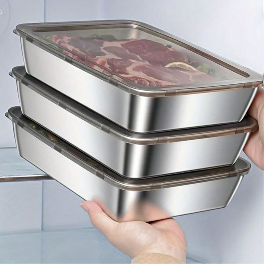 6pcs(3 Boxes+ 3 Lids) Stainles - огляд і ціна Meal Prep Container