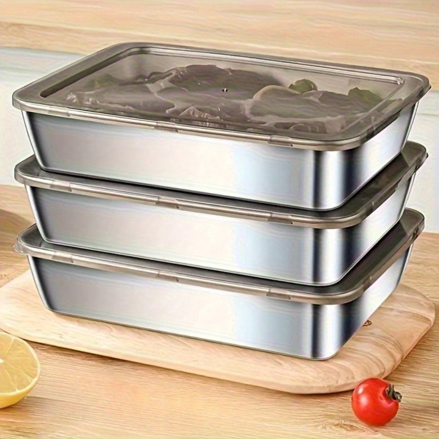 6pcs(3 Boxes+ 3 Lids) Stainles - огляд і ціна Meal Prep Container