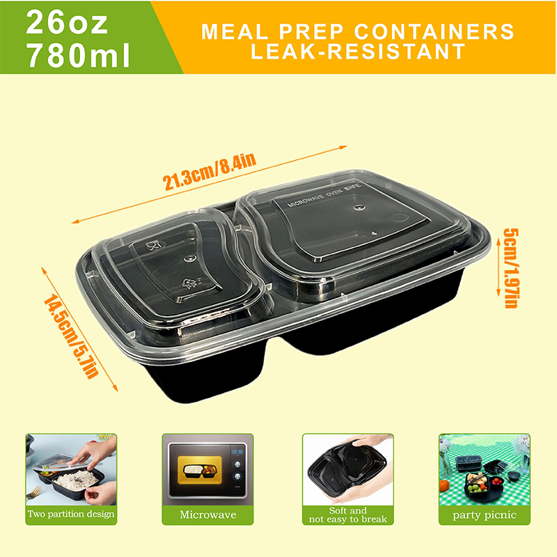 10/40 Pack 26 oz Two-Compartme - огляд і ціна Meal Prep Tupperware