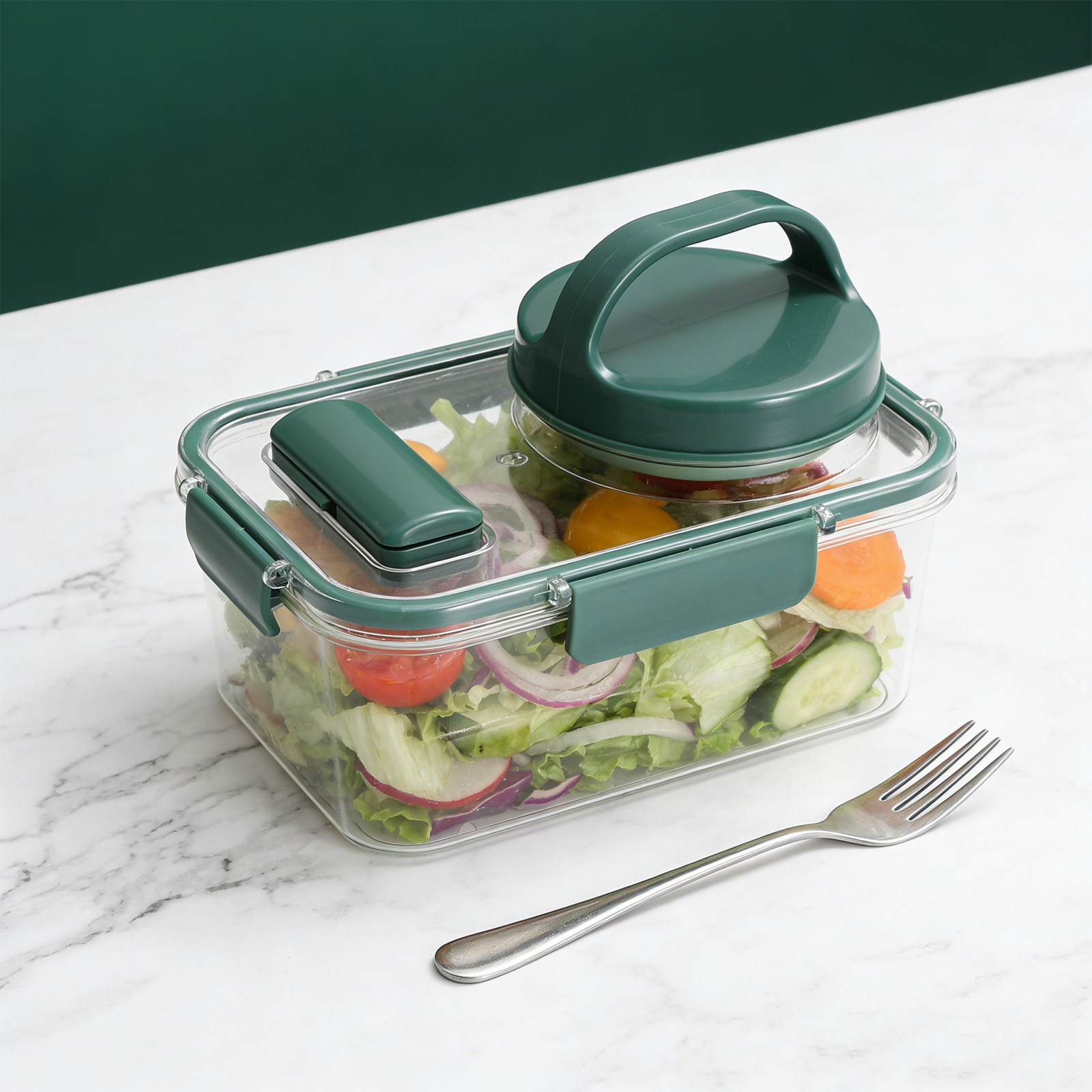 Salad Container with Dressing  - огляд і ціна Meal Prep For Office
