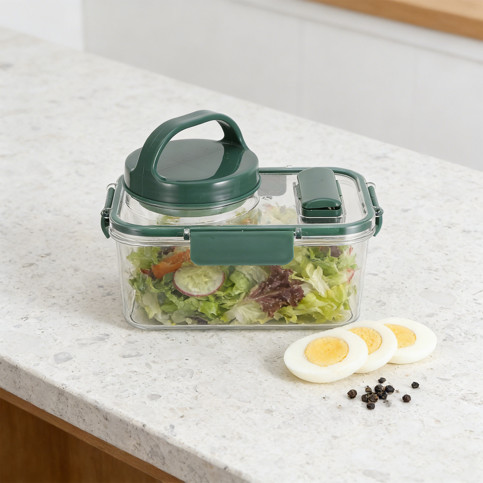 Salad Container with Dressing  - огляд і ціна Meal Prep For Office