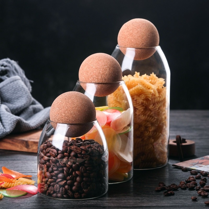 Clear Practical Wood Cork Glas - огляд і ціна Meal Prep Jar
