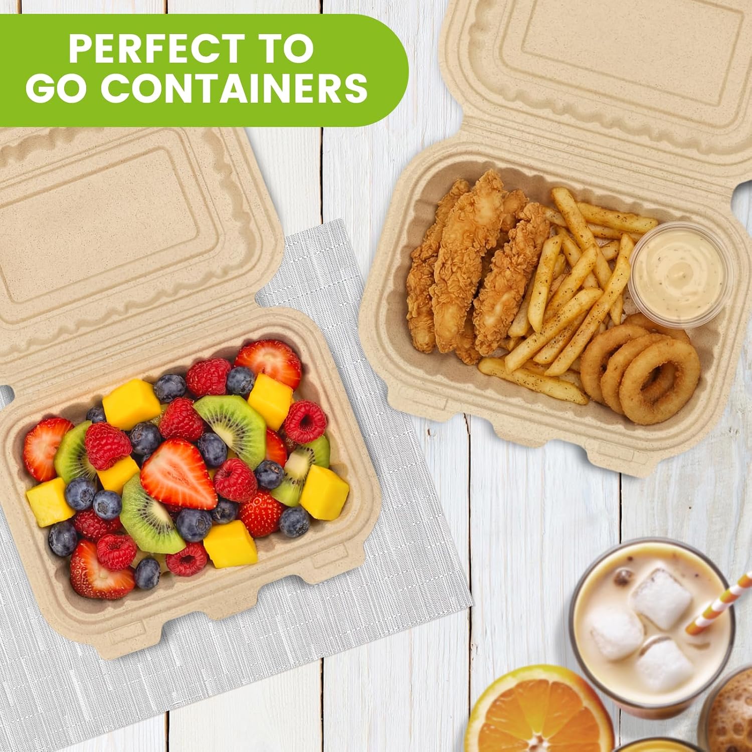50 Pack 16oz Clamshell Take Ou - огляд і ціна Meal Prep Container