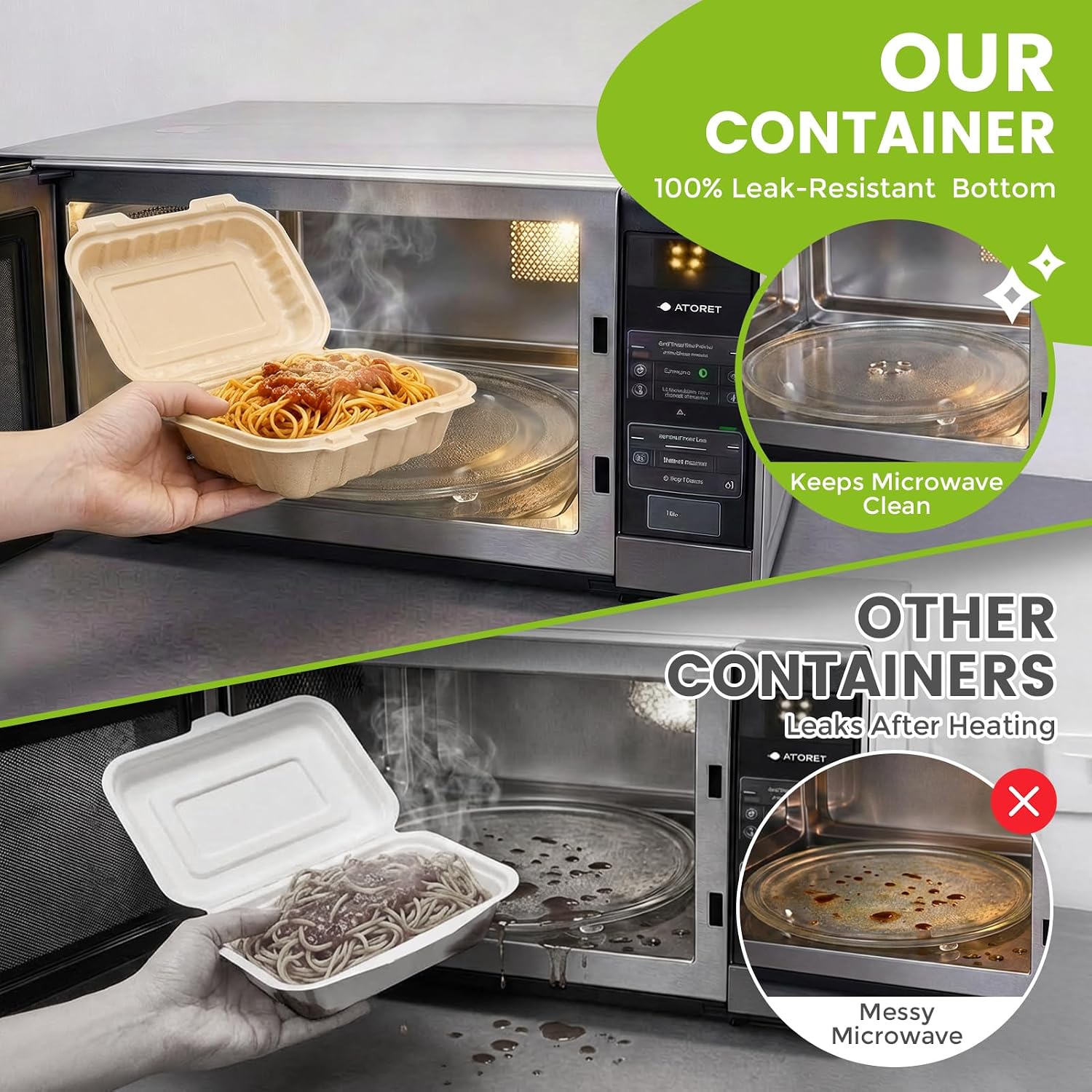 50 Pack 16oz Clamshell Take Ou - огляд і ціна Meal Prep Container