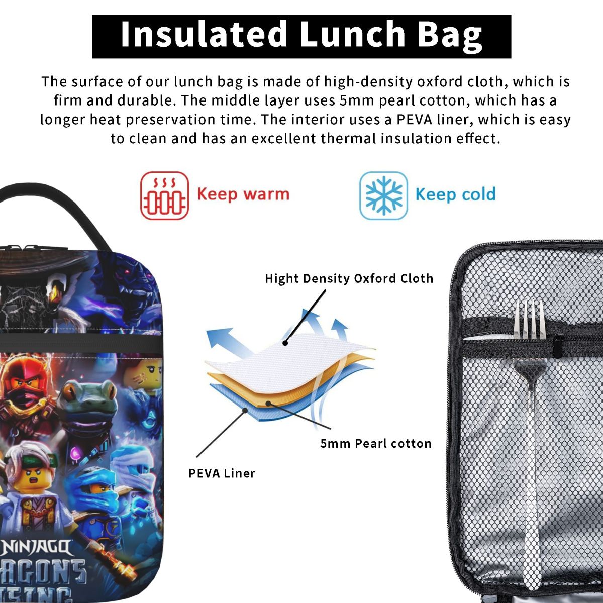 Custom N-Ninjagos Hero Team Re - огляд і ціна Meal Prep Bag