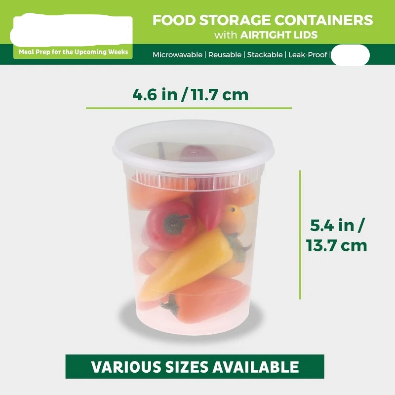 [24 Set] 8oz-32 Oz Plastic Del - огляд і ціна Meal Prep Container