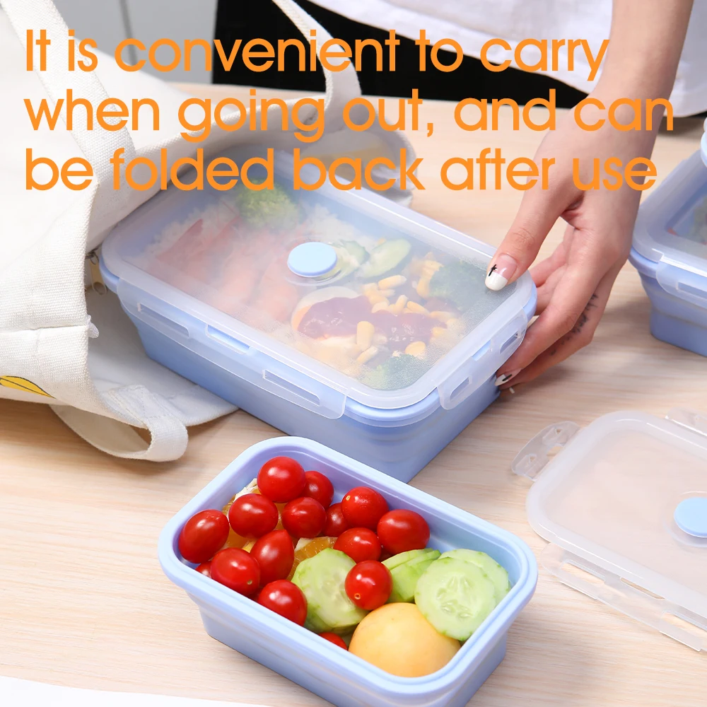 4pcs/set Silicone Rectangle Lu - огляд і ціна Meal Prep Tupperware