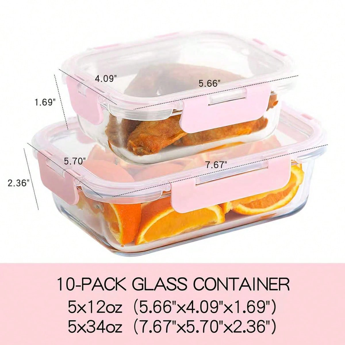 10 Pack Glass Meal Prep Contai - огляд і ціна Meal Prep Container