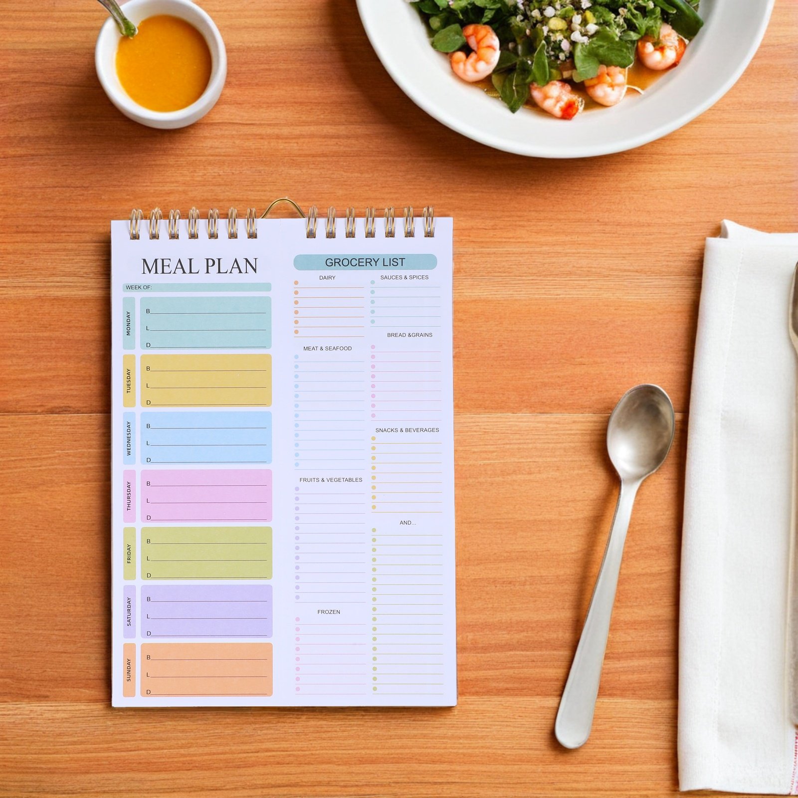 52Sheets A5 Weekly Meal Planne - огляд і ціна Meal Prep Grocery List