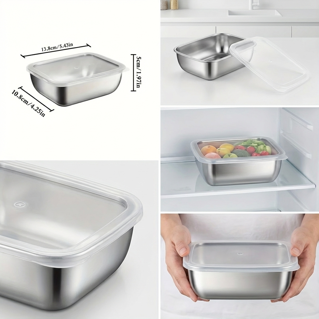 5PCS Stainless Steel Food Stor - огляд і ціна Meal Prep Ideas