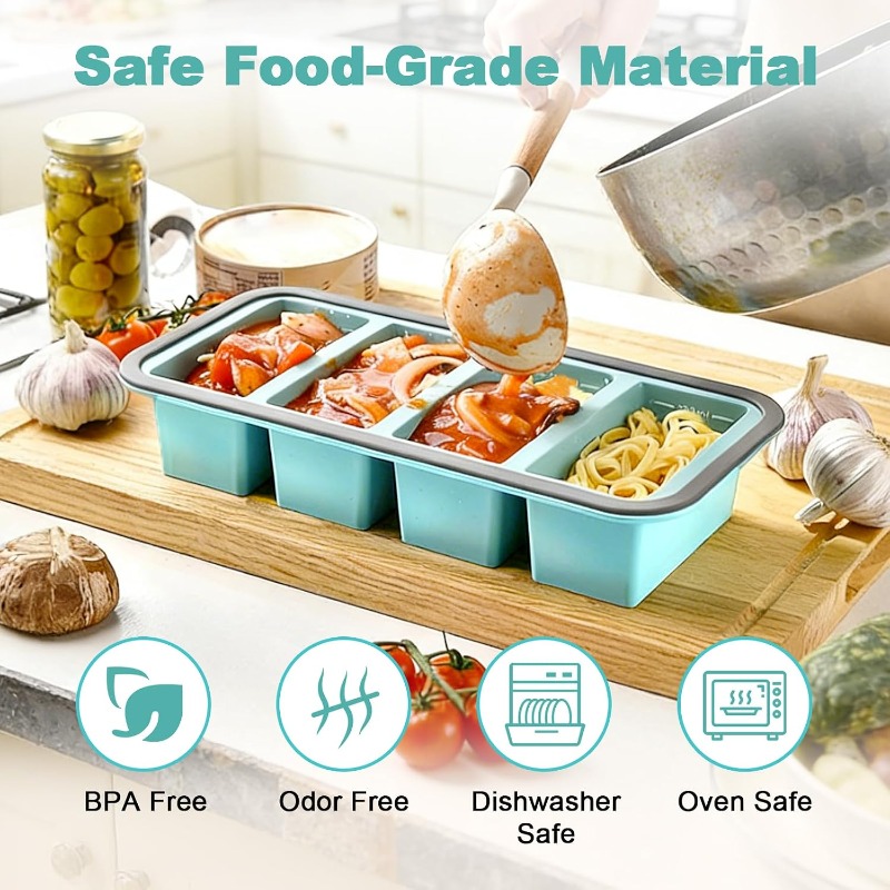 Silicone Freezer Molds with Li - огляд і ціна Meal Prep Container