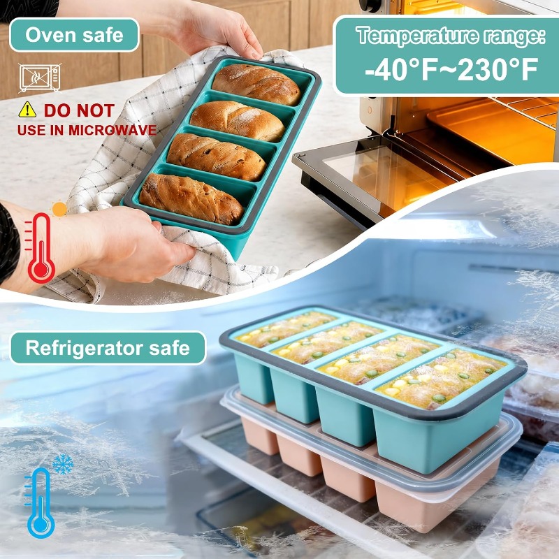 Silicone Freezer Molds with Li - огляд і ціна Meal Prep Container