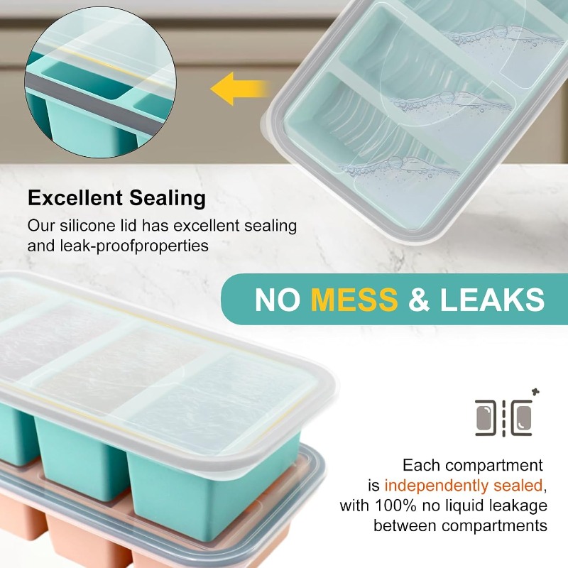 Silicone Freezer Molds with Li - огляд і ціна Meal Prep Container