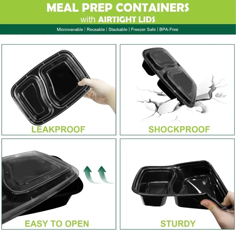 10PCS Takeaway Lunch Box with  - огляд і ціна Meal Prep Tupperware