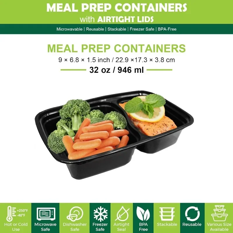 10PCS Takeaway Lunch Box with  - огляд і ціна Meal Prep Tupperware