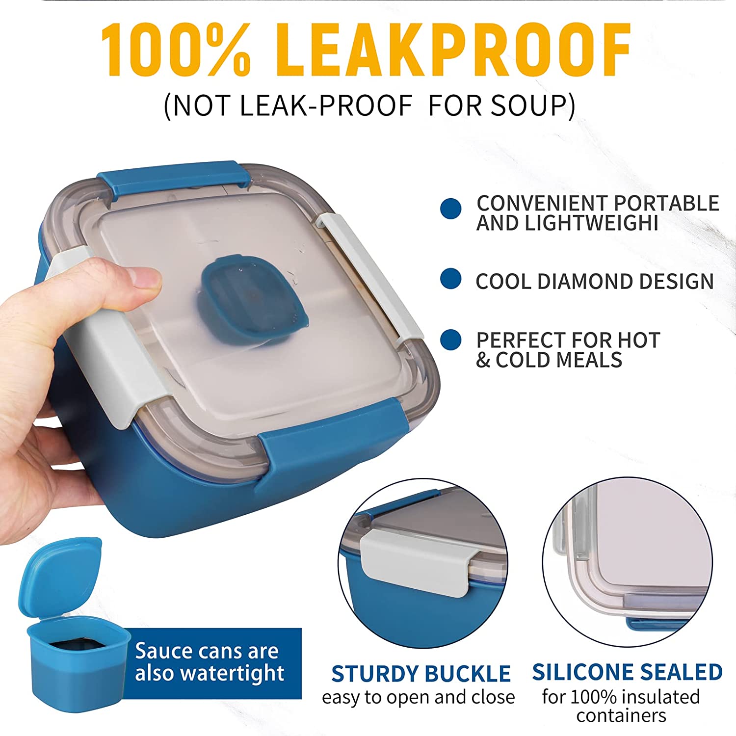 1100ml/1500ml Portable Lunch B - огляд і ціна Meal Prep Tupperware