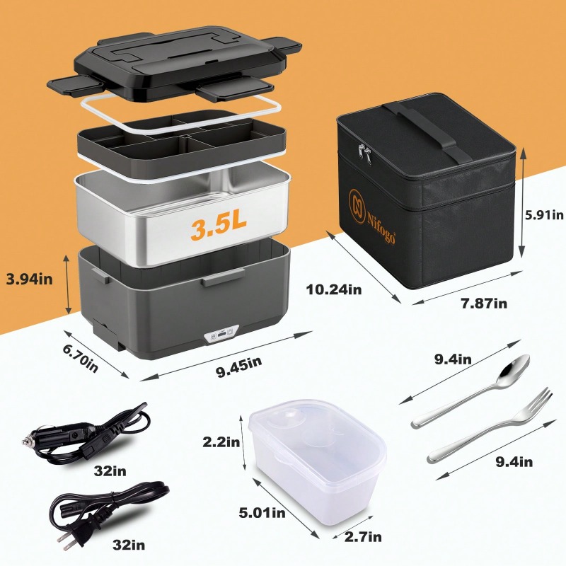 Dual‑Use Electric Heated Lunch - огляд і ціна Meal Prep Bag