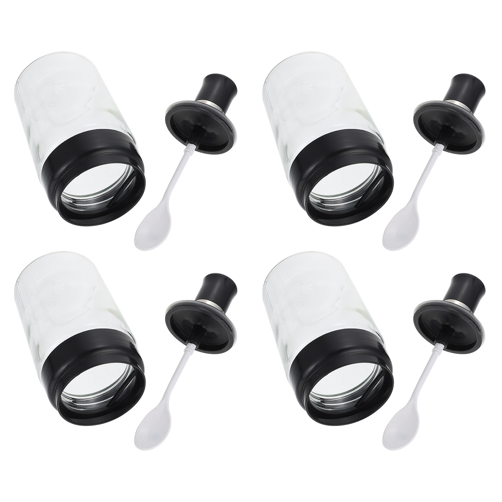 4Pcs Glass Spice Jar with Spoo - огляд і ціна Meal Prep Jar