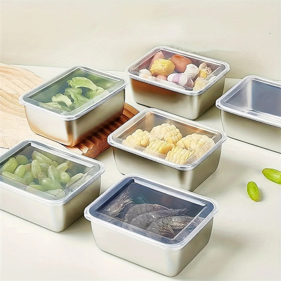 1/3/5pcs Stainless Steel Food  - огляд і ціна Meal Prep Tupperware